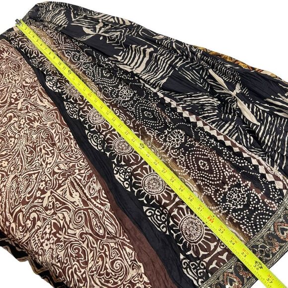 Chico's Silk Multi-Pattern Embellished Trim Maxi Skirt - Picture 11 of 14